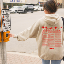 Load image into Gallery viewer, I Love You In Taylor Lyrics Hoodie