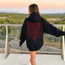 Load image into Gallery viewer, I Love You In Taylor Lyrics Hoodie