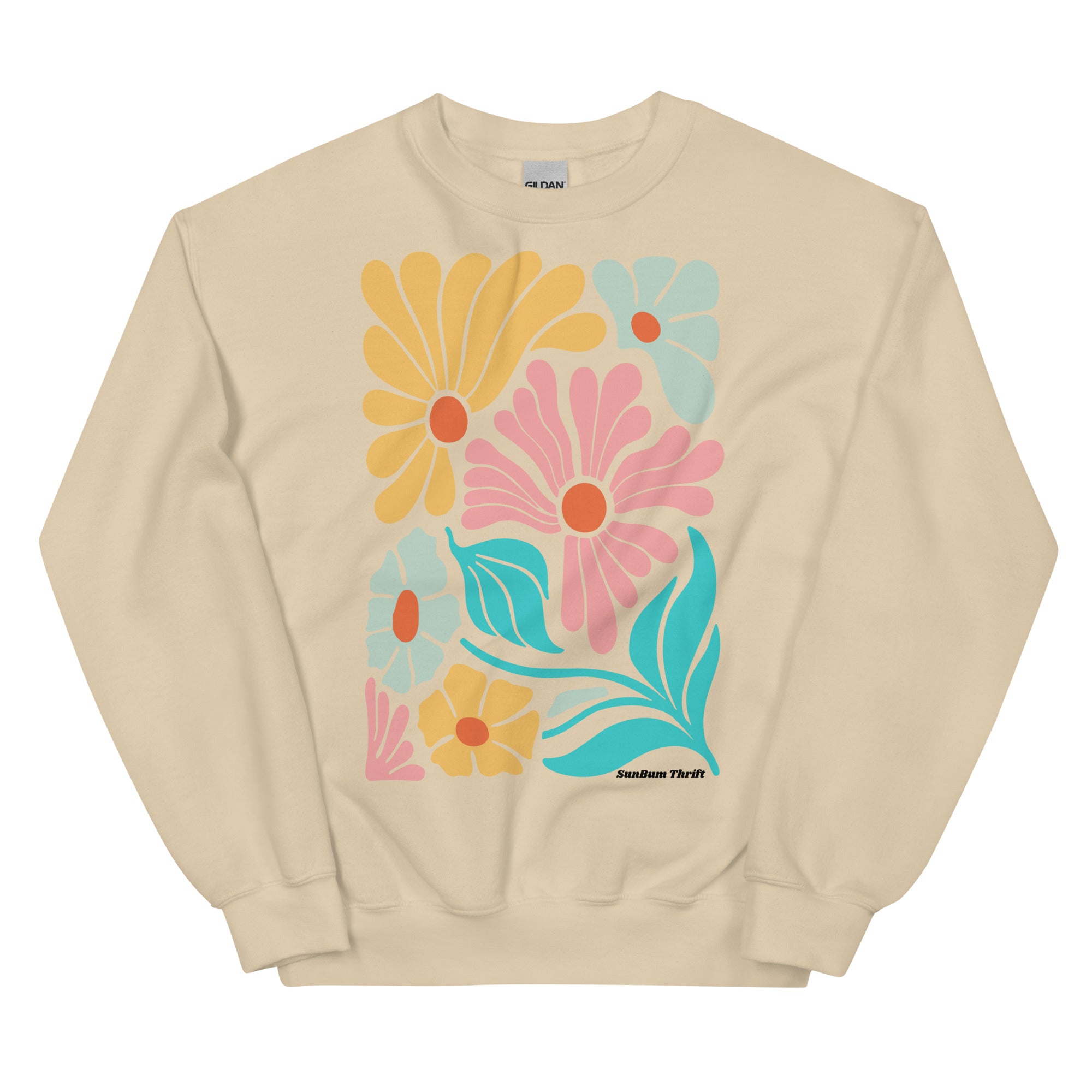[GRAVER]★24FW★韓国人気★3 PAINTING FLOWER SMILE SWEATSHIRT GRAVER]☆24FW☆韓国人気☆3 PAINTING FLOWER SMILE HOODIE